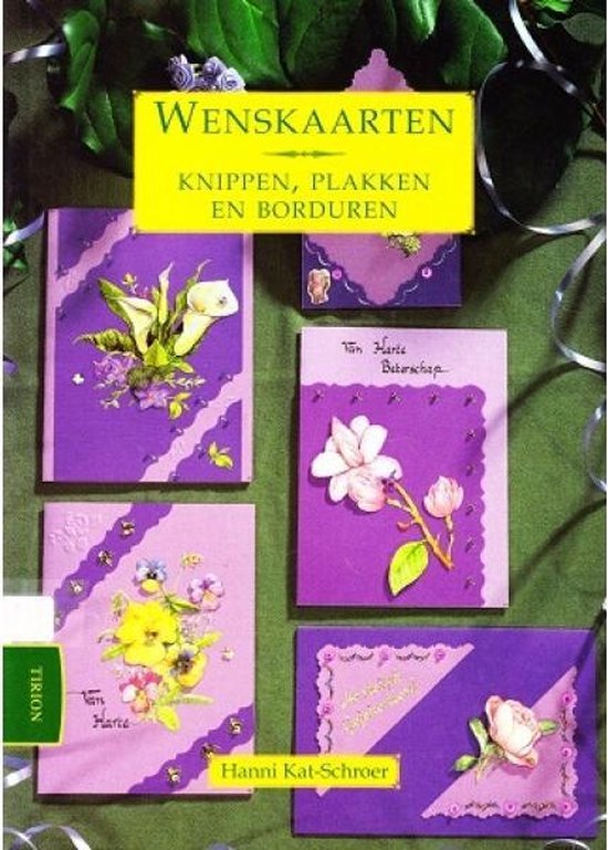 Wenskaarten knippen, plakken en borduren