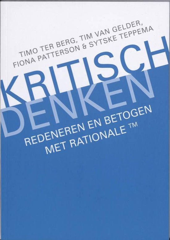 Kritisch denken - T. Ter Berg, t. van Gelder