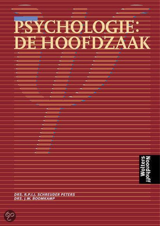 Psychologie - R. Schreuders - Peters, J.W. Boomkamp