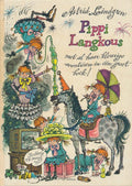 Pippi Langkous met al haar kleurige avonturen in één groot boek vol tekeningen - Astrid Lindgren, Carl Hollander (illustraties)