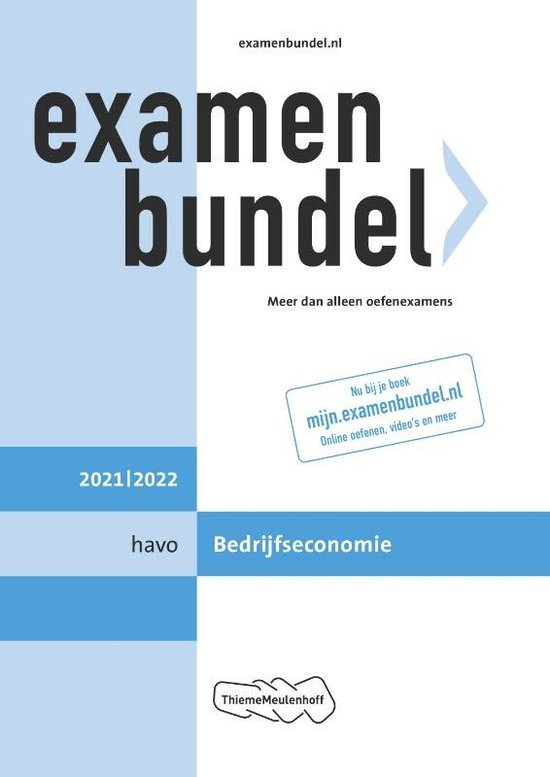 Examenbundel havo Bedrijfseconomie 2021/2022