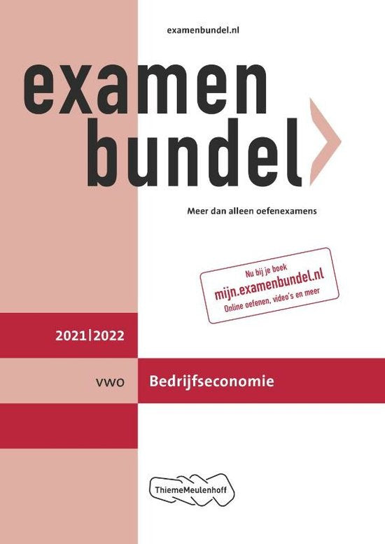 Examenbundel vwo Bedrijfseconomie 2021/2022 - Drs. A. Maurer