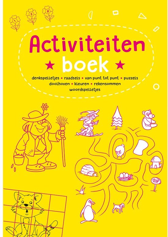 Kinderboeken Rebo Doeboek - Activiteitenboek 3 geel met 100 spelletjes
