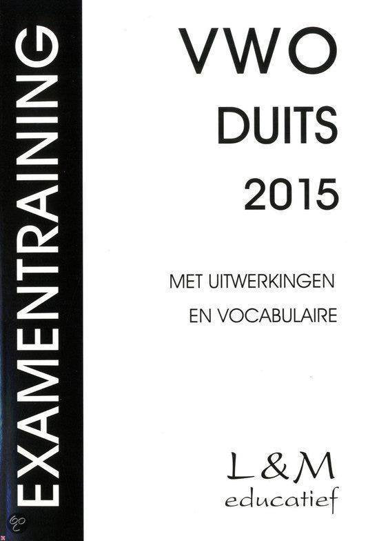 Examentraining Vwo Duits 2015 - Janssens, M.T.