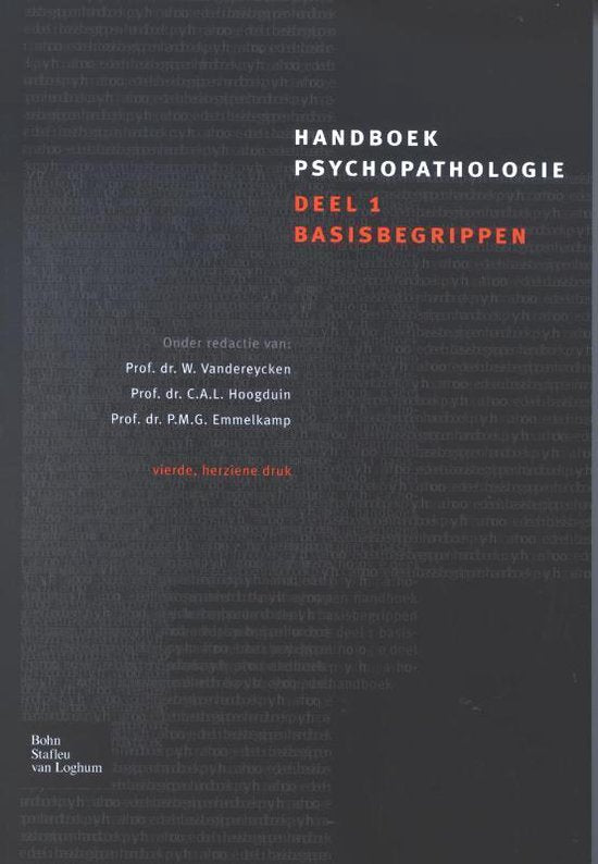 Handboek Psychopathologie 1 Basisbegrippen - C.A.L. Hoogduin