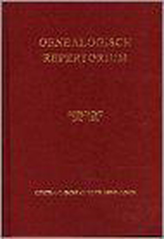 Genealogisch repertorium Jhr.Mr.Dr. E.A. van Beresteyn - Aad van der Tang