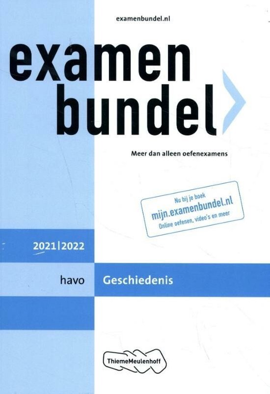 Examenbundel havo Geschiedenis 2021/2022