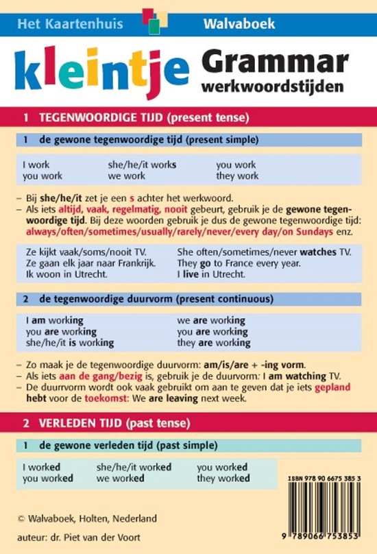 Kleintje grammar werkwoordstijden - Dr. Piet van der Voort
