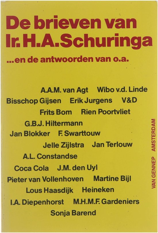 Brieven van ir. - H.A. Schuringa