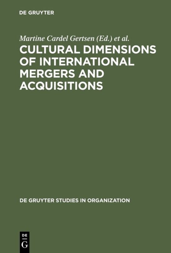 Cultural Dimensions Of International Mergers And Aquisitions - Martine Cardel Gertsen, Jens Erik Torp