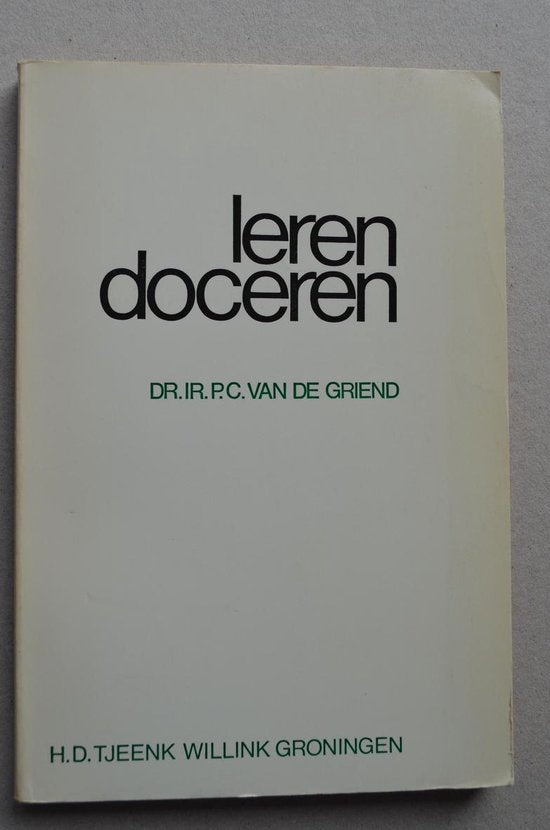 Leren doceren - P.C. van de Griend