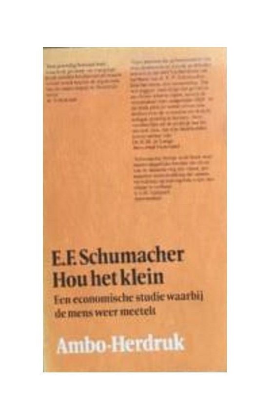 Hou het klein - Schumacher